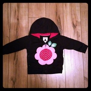 Baby girl hooded sweatshirt